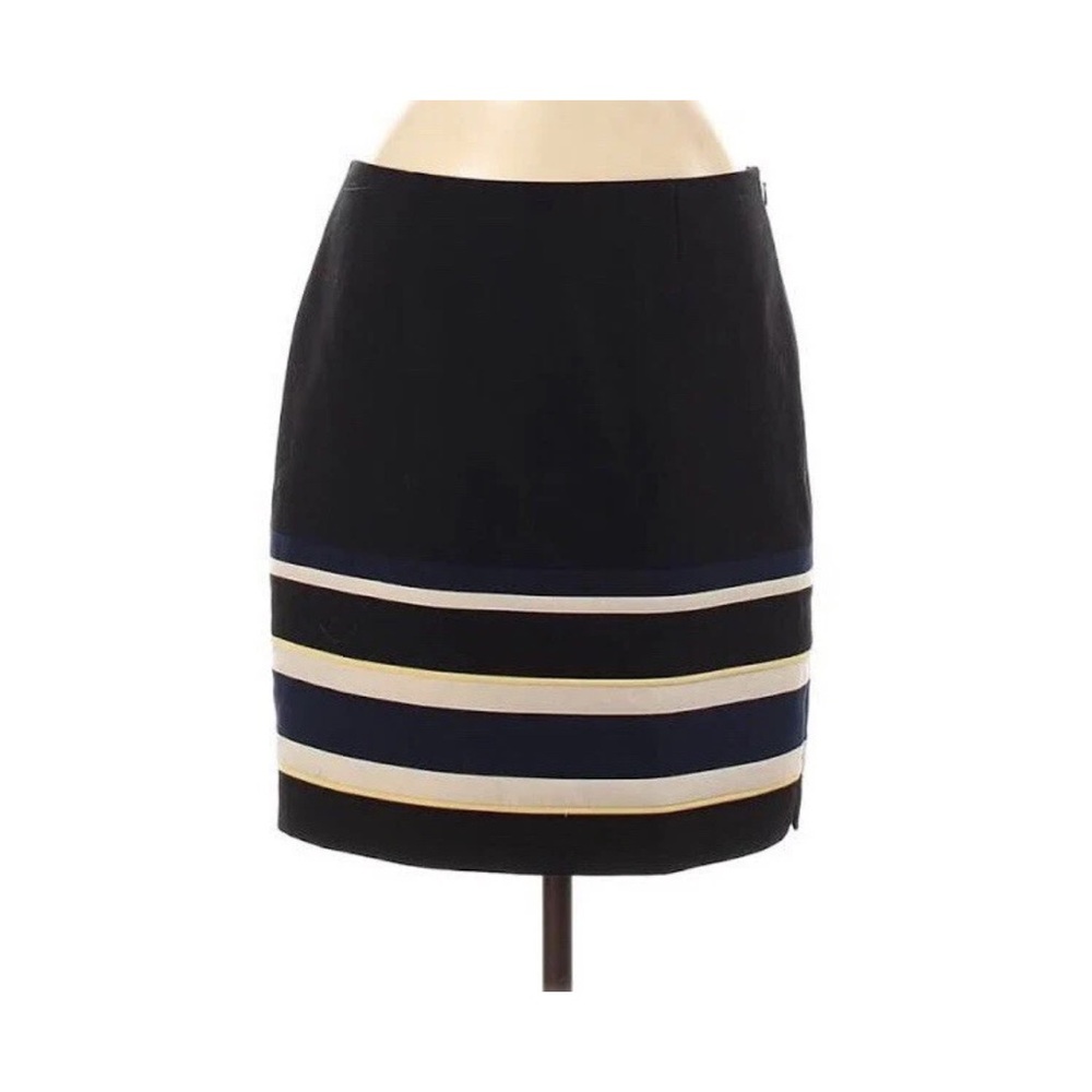 White House Black Market Colorblock Boot Pencil Skirt SIZE 2 Stripe NWT $98
